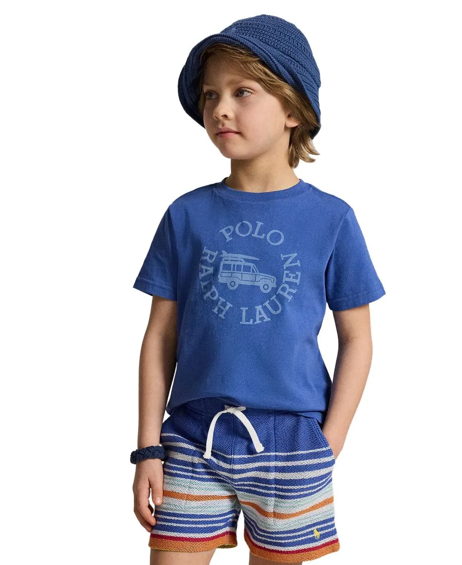 Детская футболка с коротким рукавом и логотипом, размер 2-7 Polo Ralph Lauren, синий