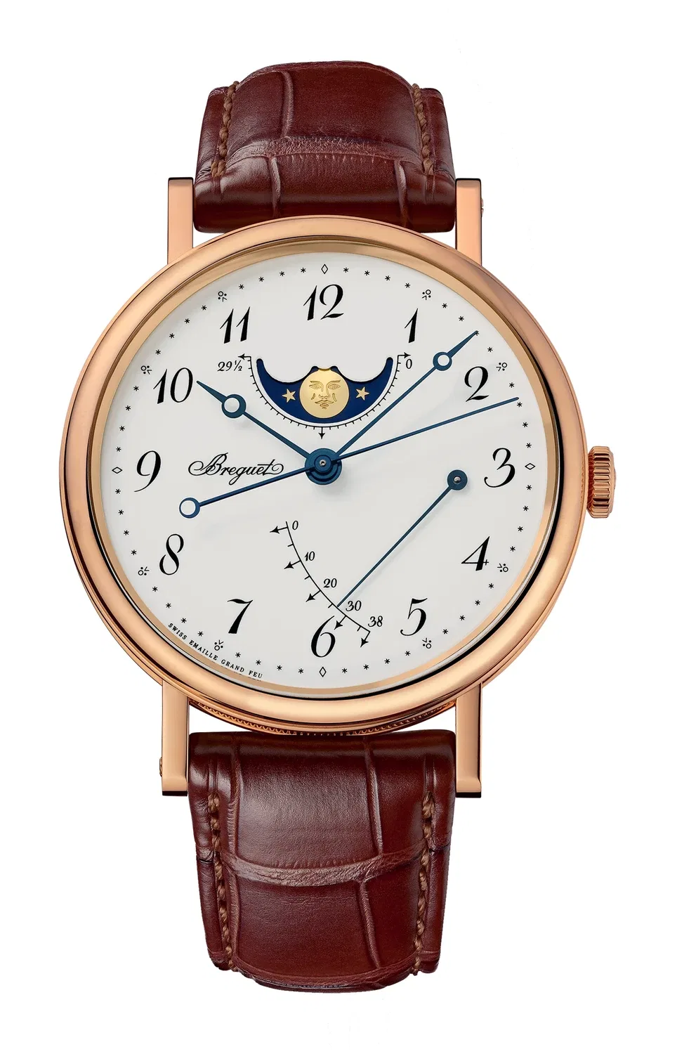 Мужские часы Classique с фазами луны - 7787BR/29/9V6 BREGUET, золотой
