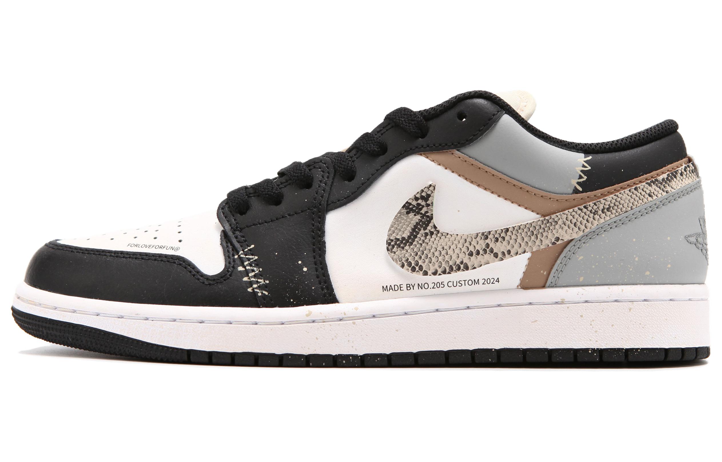 

Jordan Баскетбольные кроссовки Air 1 Durable Breathable Low-Top Vintage, мужские, черные, белые, коричневые