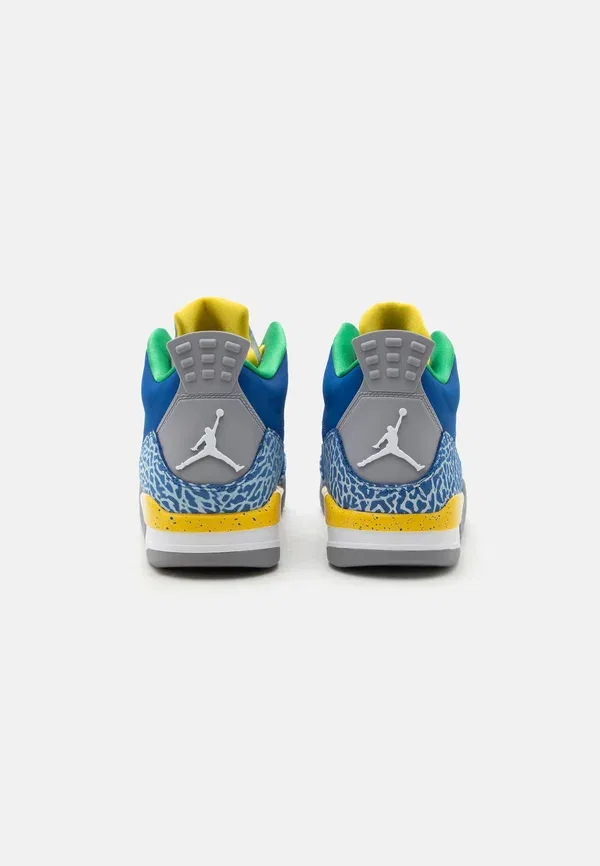 Кроссовки высокие Jordan Son of Mars, game royal/white/tour yellow/cement grey/classic green, игровой королевский/белый/тур желтый/цементно-серый/классический зеленый — фото 3