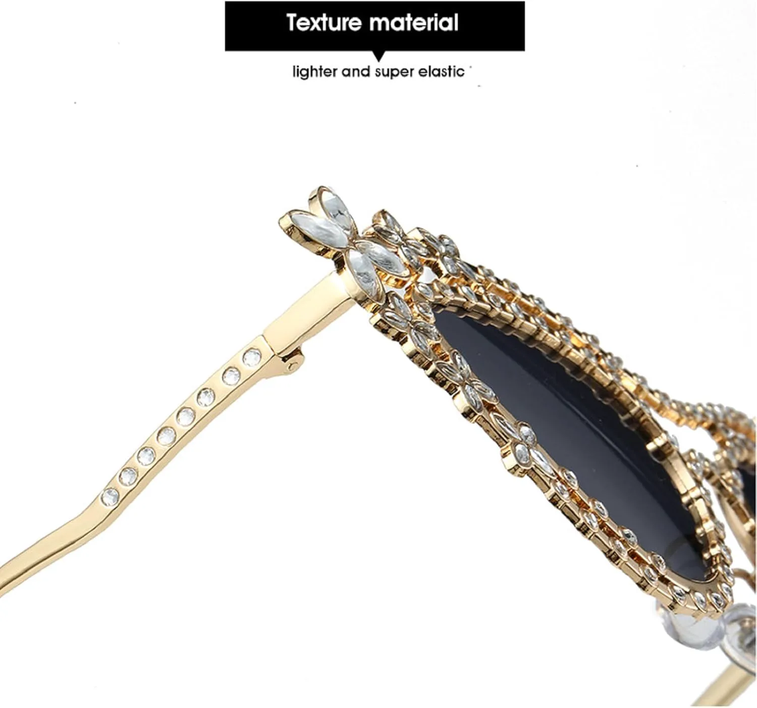 

Роскошные солнцезащитные очки с кристаллами для женщин, бриллиантовые оправы, очки «кошачий глаз», модные металлические золотые солнцезащитные очки mincl, C3