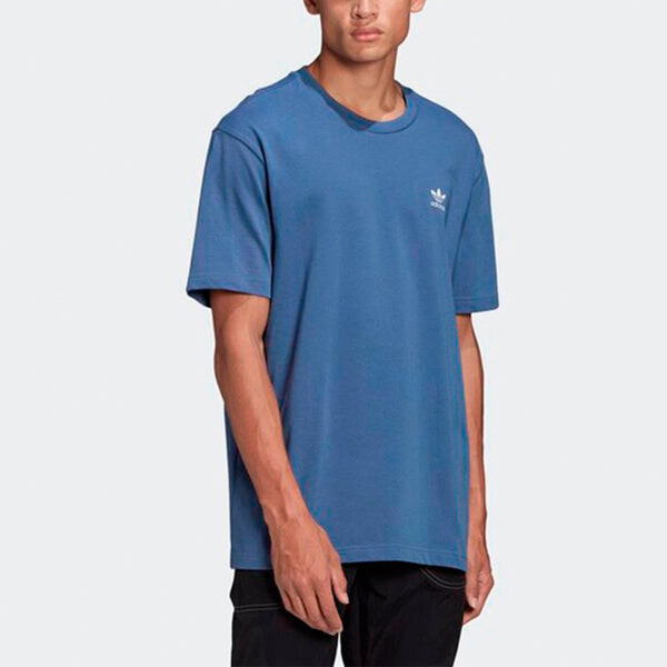 Футболка originals logo printing sports breathable short sleeve royal blue Adidas, синий — фото 2