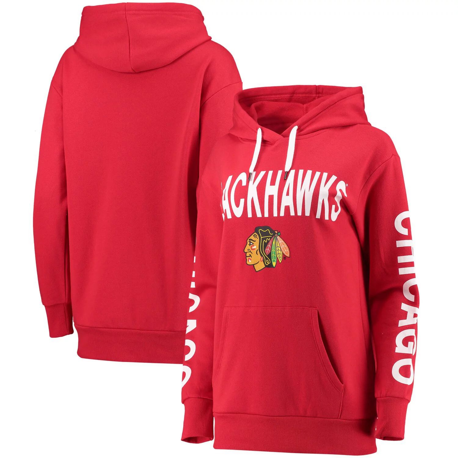 

Женский пуловер с капюшоном G-III 4Her от Carl Banks Red Chicago Blackhawks Extra Inning G-III