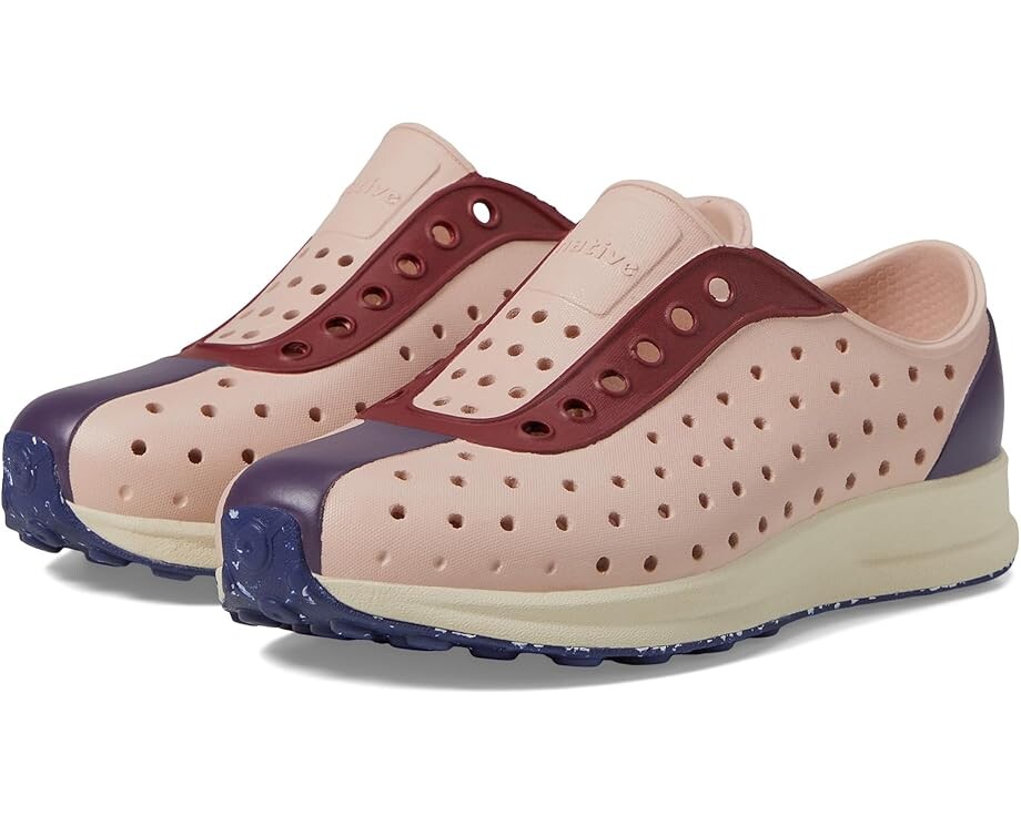 

Кроссовки Native Shoes Kids Robbie Sugarlite Block, цвет Chameleon Pink/Bone White/Velvet Tart/Regatta Speckle Rubber