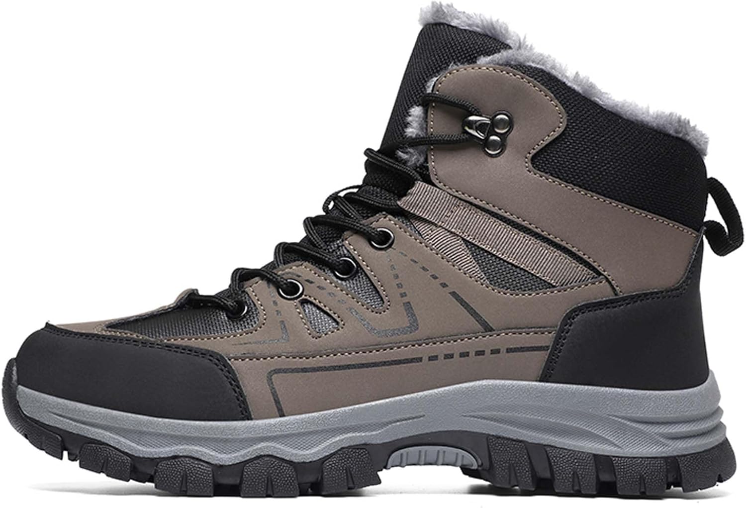 

Кроссовки большого размера для улицы из хлопка, мужские походные ботинки, противоскользящие и водонепроницаемые обувь, для внедорожных тренировок, военные ботинки, спортивная обувь, повседневная обувь Canopycasa, темно-коричневый