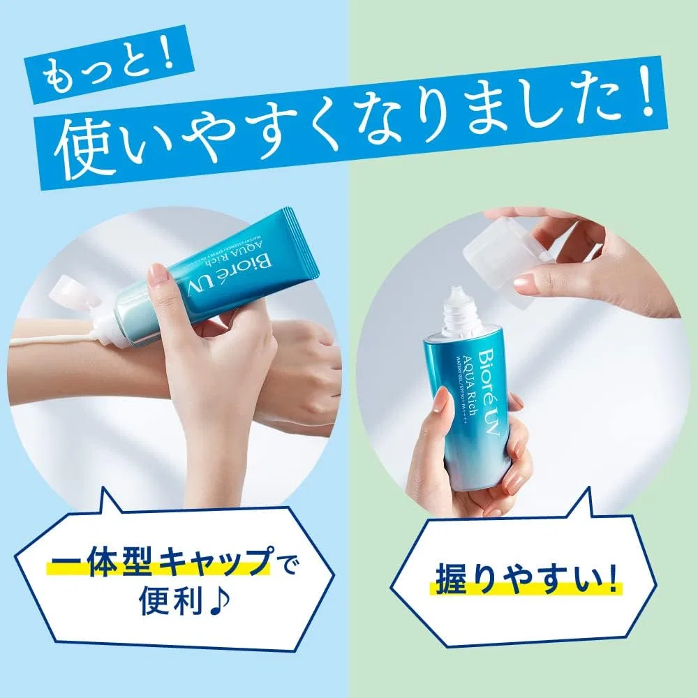 Солнцезащитный гель Biore UV Aqua Rich Water Gel 70 г прозрачный — фото 3