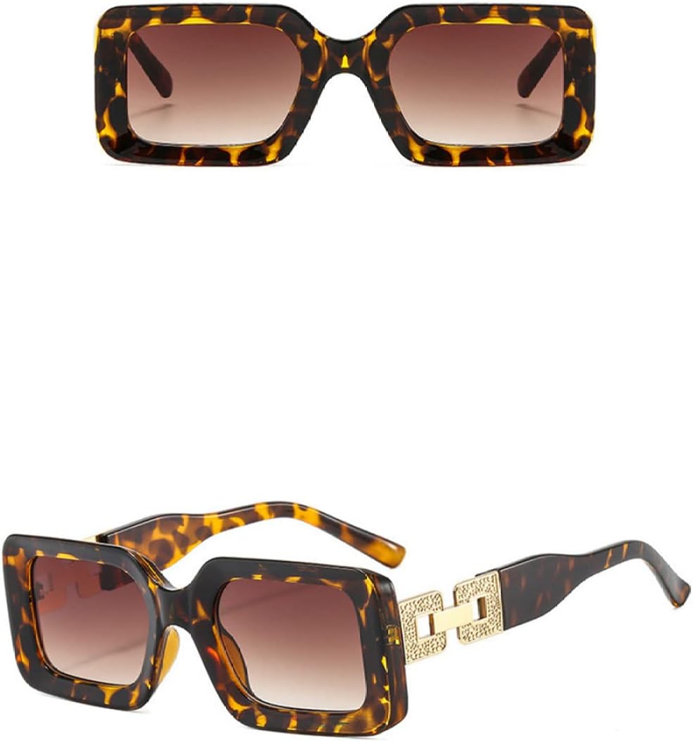 

MUTYNE Роскошные ретро-солнцезащитные очки квадратной формы для женщин и мужчин, винтажные прямоугольные очки, модные товары, женская защита от УФ-излучения UV400, Leopard