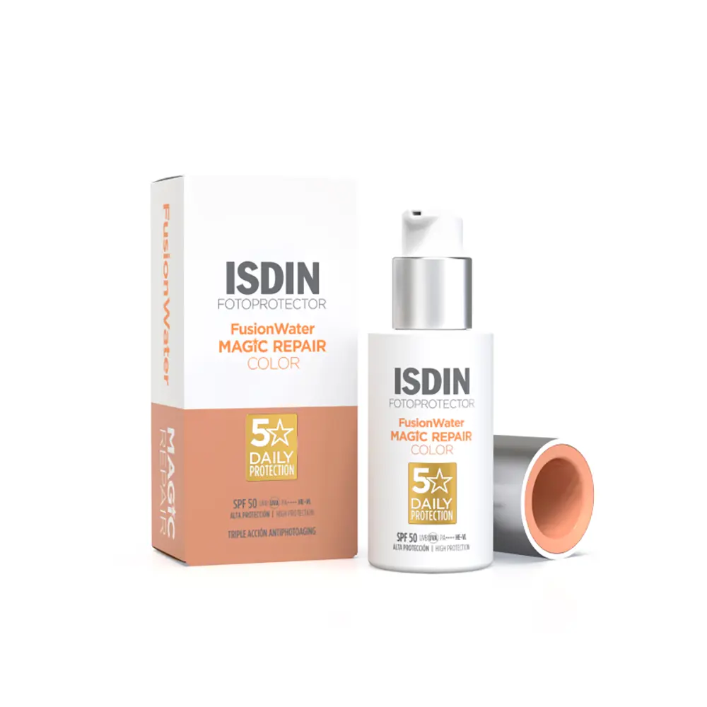 Солнцезащитный крем Foto Ultra Age Repair Color Fusion Water Spf50 Isdin, 50 мл — фото 2