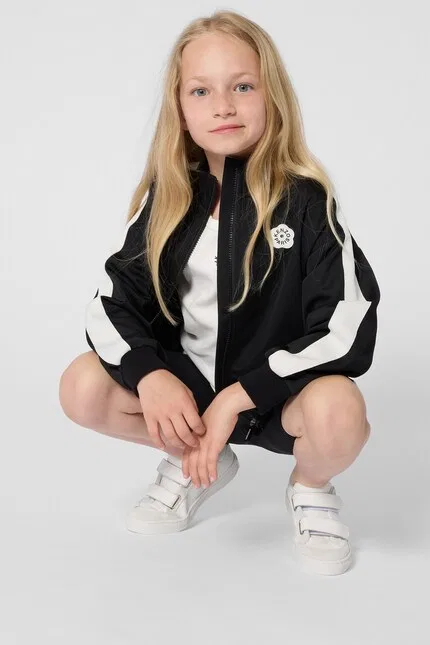 Детская толстовка на молнии с принтом Kenzo Kids, черный