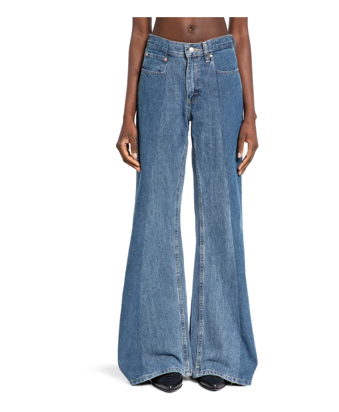 

Расклешенные джинсы с потертостями E.L.V. Denim, синий