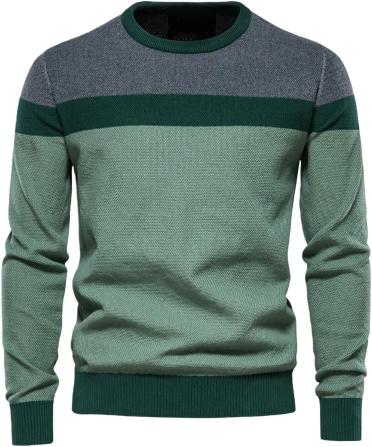 

Мужской свитер с длинным рукавом и полосками FOLKFOLD