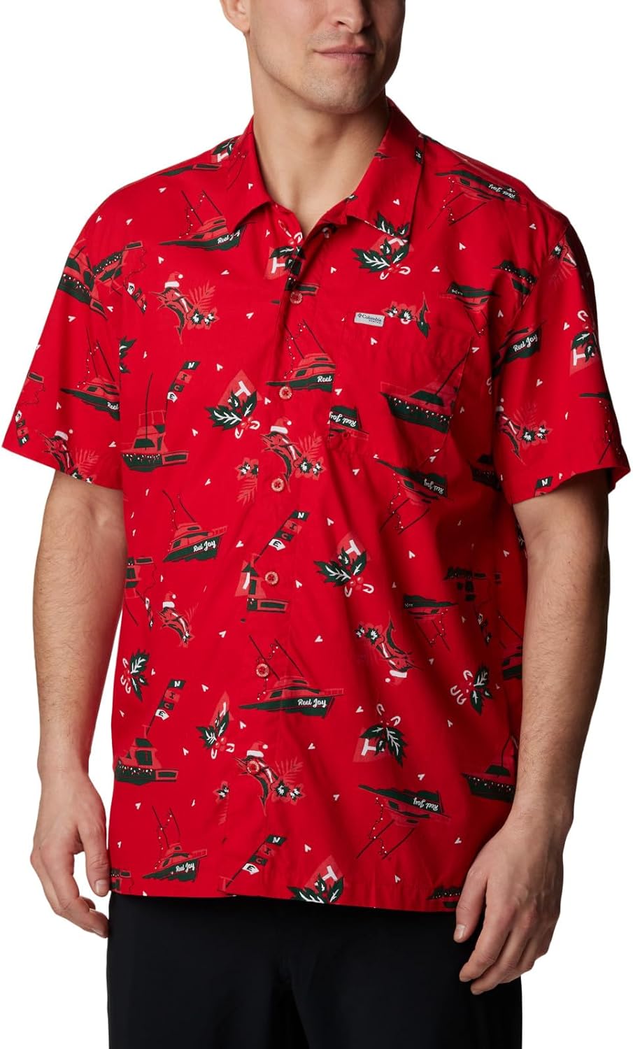 

Мужская рубашка Columbia Super Tamiami с длинным рукавом, Red Spark Reel Joy Print