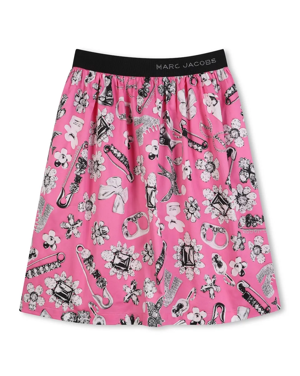

Детская юбка розового цвета из хлопка Marc Jacobs