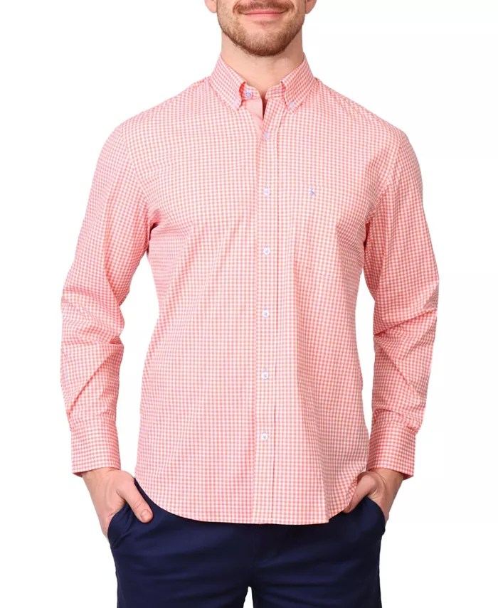 

Мужская рубашка с длинным рукавом Signature Gingham Tailorbyrd, оранжевый