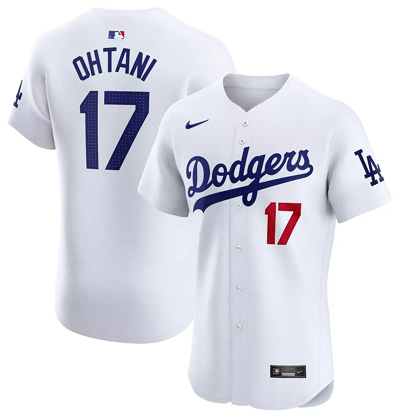 

Мужская белая майка Nike Los Angeles Dodgers Shohei Ohtani #17 Home Elite