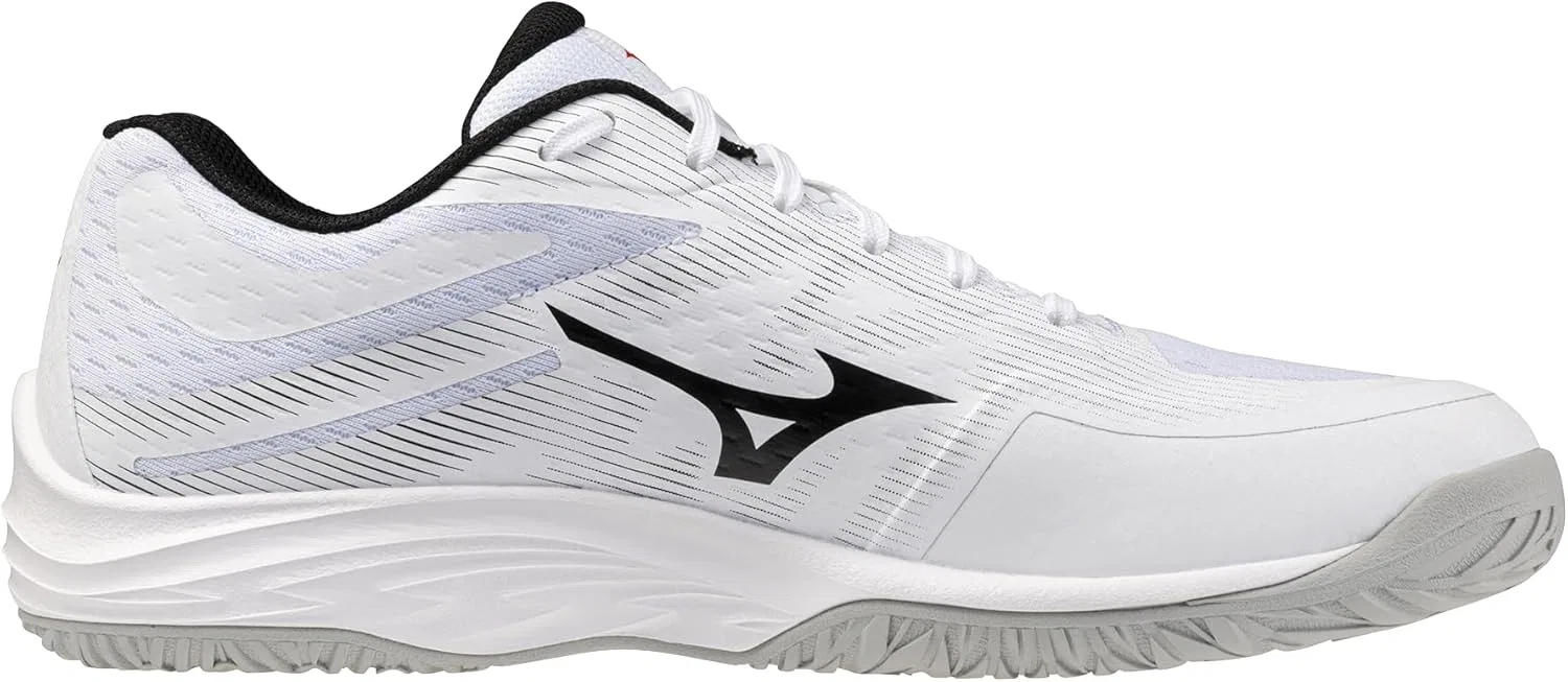 Мужские волейбольные кроссовки Mizuno Lightning Select, White Black Fiery Red — фото 3