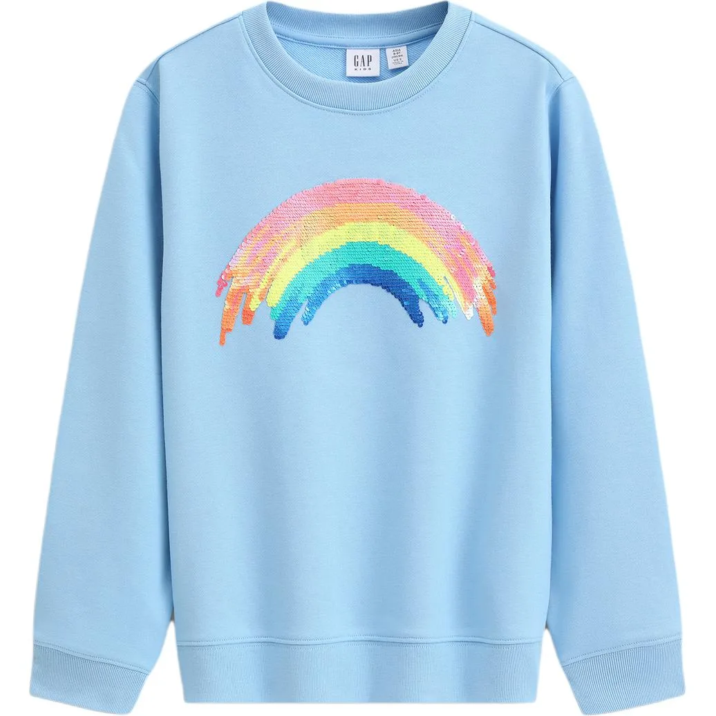 Детский свитшот с круглым вырезом GAP, Coral Powder — фото 3
