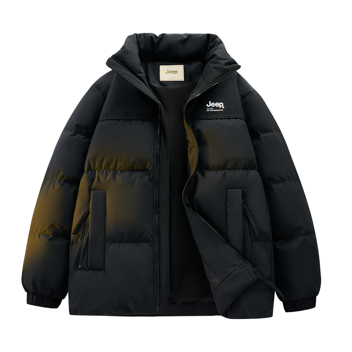 

Пуховик Unisex Stand Collar Thickened Others Jeep, pure черный