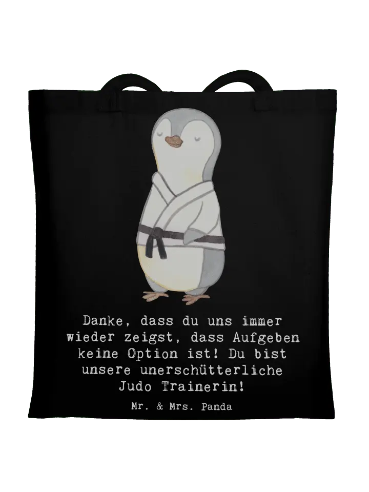 

Сумка для переноски Mr & Mrs Panda Unerschütterliche Judo Trainerin mi, черный