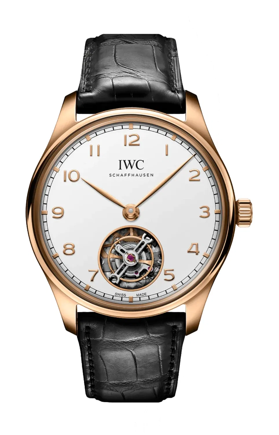 ПОРТУГАЛЕЦ С РУЧНЫМ ЗАВОДОМ И ТУРБИЙОНОМ - IW545801 IWC SCHAFFHAUSEN, золотой