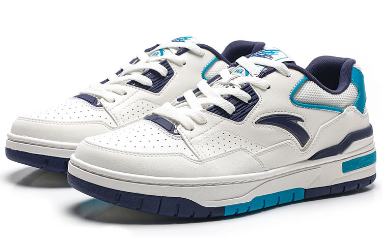 Кроссовки ANTA Flame 4.0 Skateboarding Shoes Men Low-top White/Purple/Blue, белый — фото 3