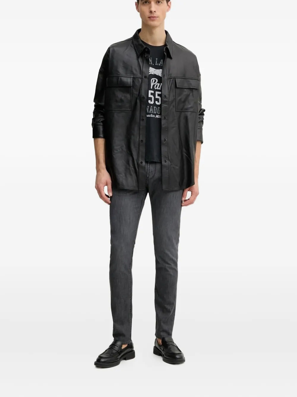 

Джинсы с нашивкой-логотипом EMPORIO ARMANI, черный