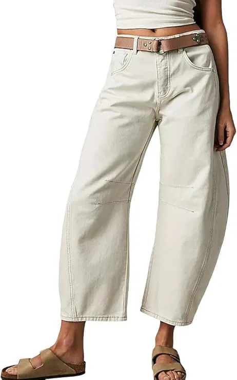 Джинсы Barrel Wide Leg, белый