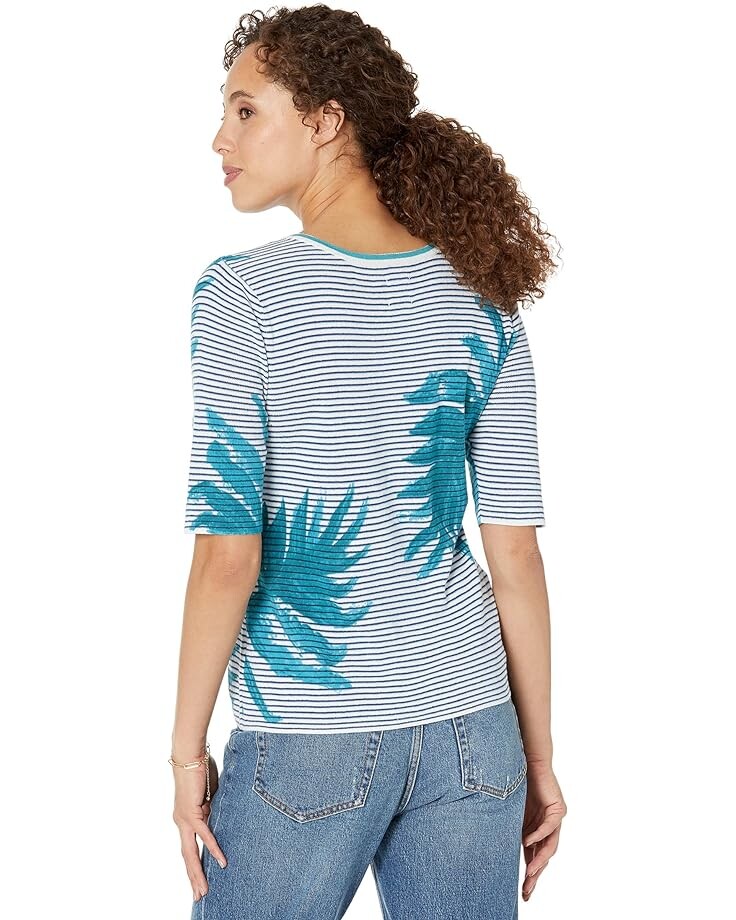 

Свитер NIC+ZOE Leaving Lines Sweater, синий мульти