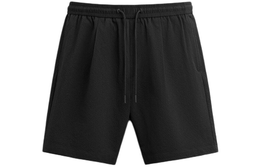 

Повседневные шорты мужские черные Zara, черный