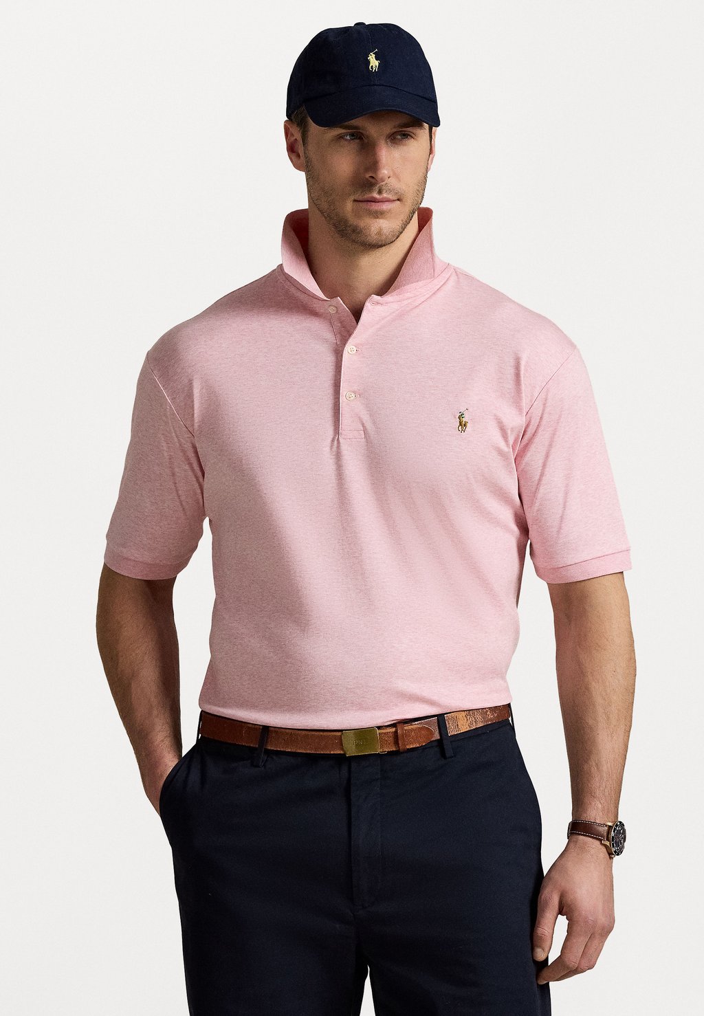

Рубашка поло SOFT COTTON POLO SHIRT Polo Ralph Lauren Big & Tall, розовый