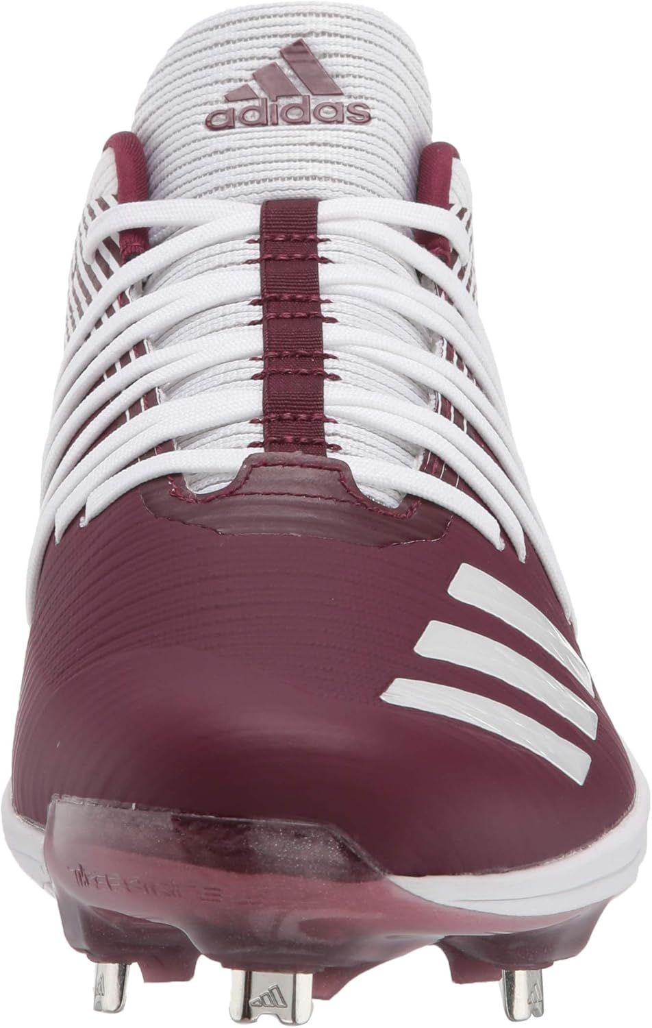 Бейсбольные бутсы для мужчин Adidas Afterburner 6, белый/бордовый — фото 2