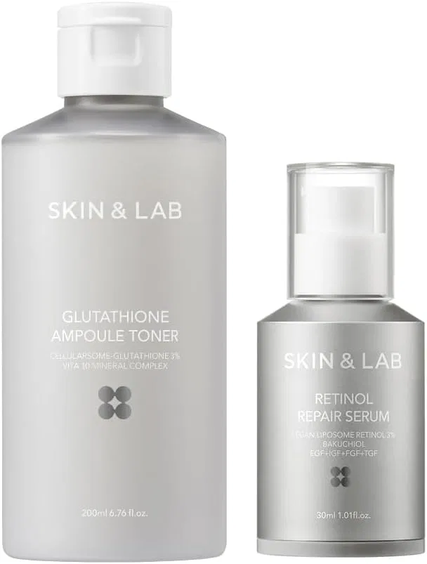 Набор для ухода за кожей Skin&Lab Glutathione Amplifier Toner 200 мл + Retinol Repair Serum 30 мл