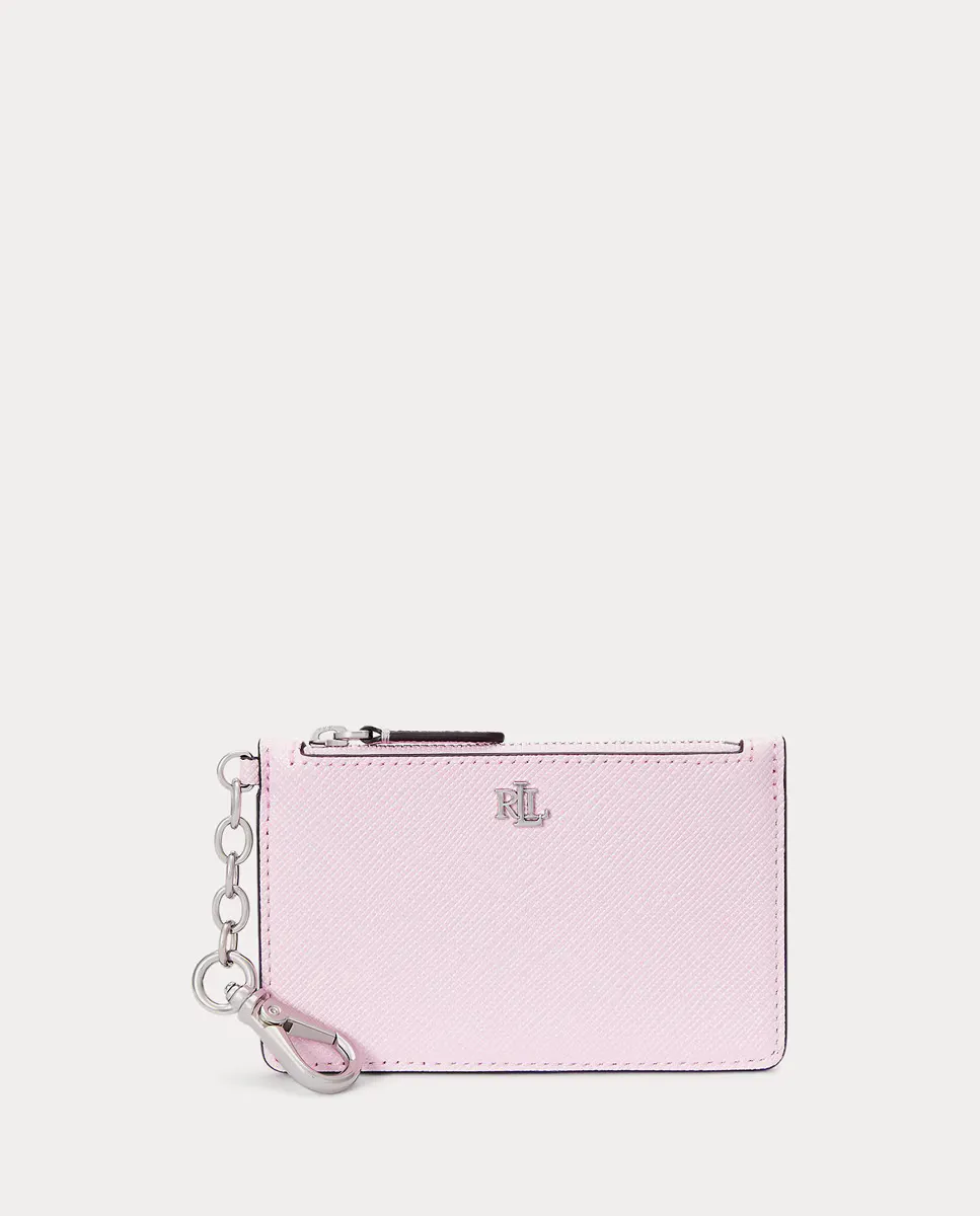 

Маленький кожаный держатель для карт Lauren Ralph Lauren, розовый