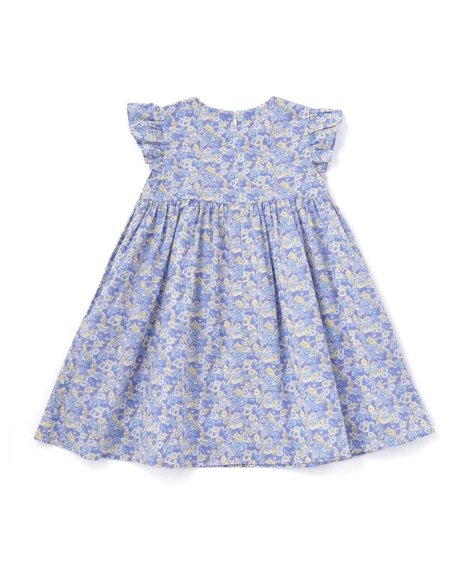 Платье Liberty (Leontyne Dream) из ткани Tana Lawn с цветочным принтом и сборками (размеры 90-140 см) Tartine et Chocolat, Blue — фото 2