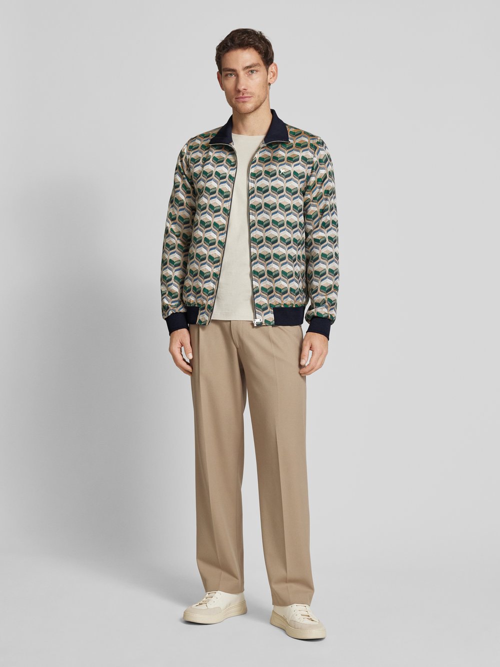 

Спортивная куртка с содержанием вискозы, модель «жаккард» Scotch & Soda, зеленый