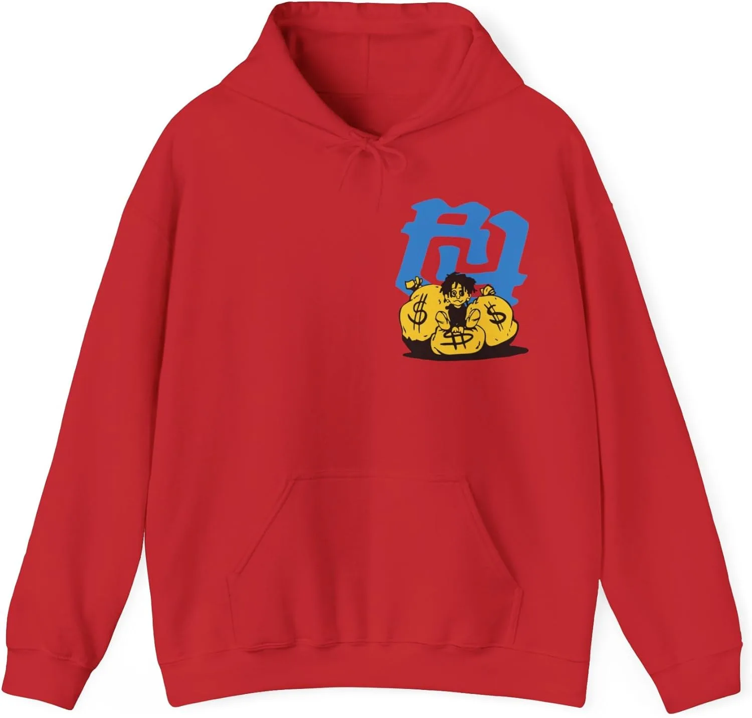 Толстовка Kankan RR I Used To Be Ugly And Broke - Really Rich, мерч Slayworld GENERIC, красный — фото 2