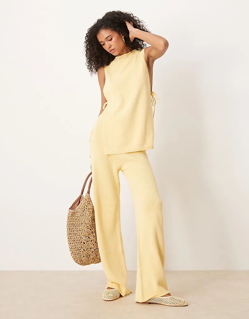 

Широкие брюки ASOS DESIGN цвета пахты — часть комплекта