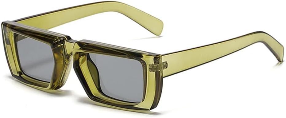 

Солнцезащитные очки прямоугольной формы для женщин в стиле ретро с защитой от УФ-излучения UV400 для мужчин, солнцезащитные очки с градиентным покрытием HDUBFY, C6-green-grey