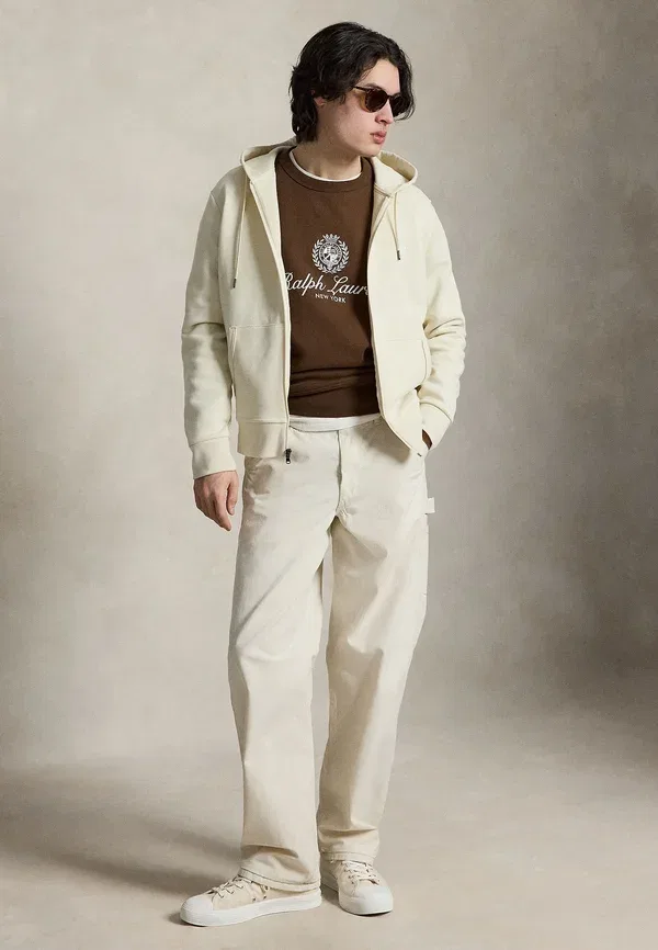 Толстовка на молнии Double Knit Full Zip, Polo Ralph Lauren, кремовый — фото 2