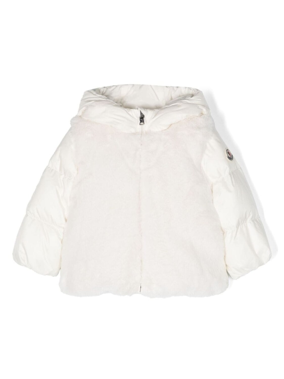 

Moncler Enfant пуховик с логотипом, белый