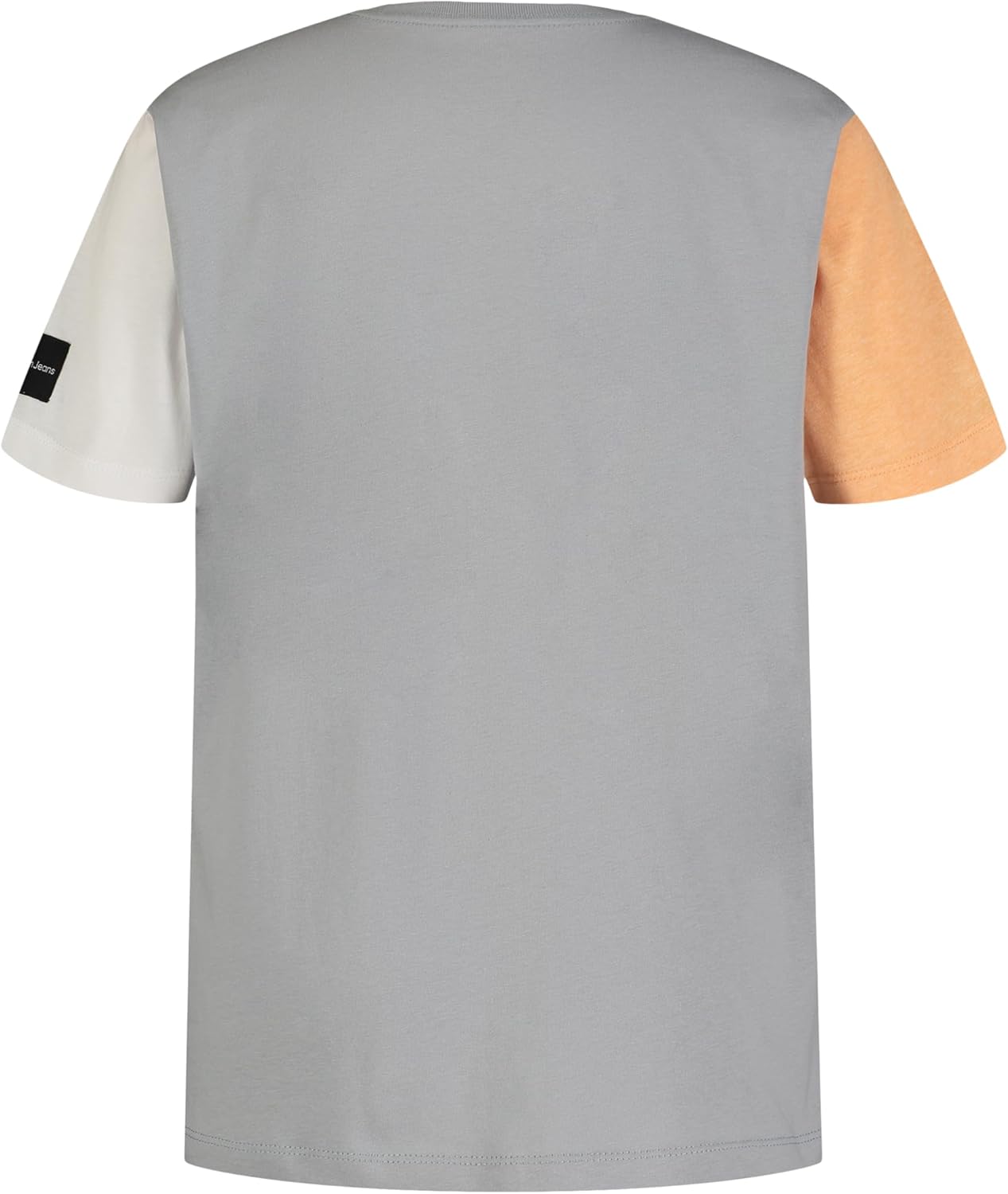 Футболка Calvin Klein Boys с коротким рукавом, модным принтом и круглым вырезом, удобная, свободного кроя, Block Party Quarry — фото 2