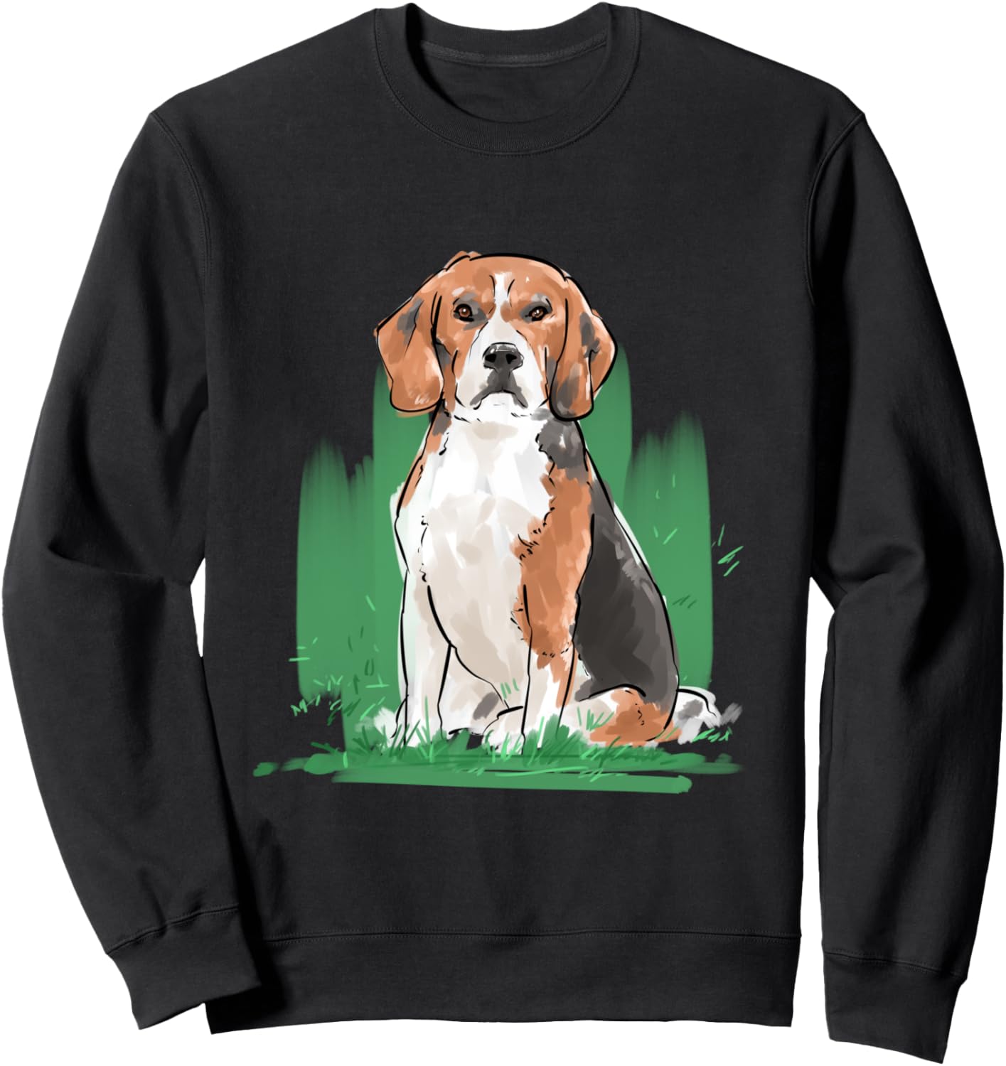 

Забавная толстовка с ручной росписью в виде собаки породы бигль - подарок для любителя собак этой породы Funny Hand-Drawn Dog - Beagle Lover'S Gift, черный