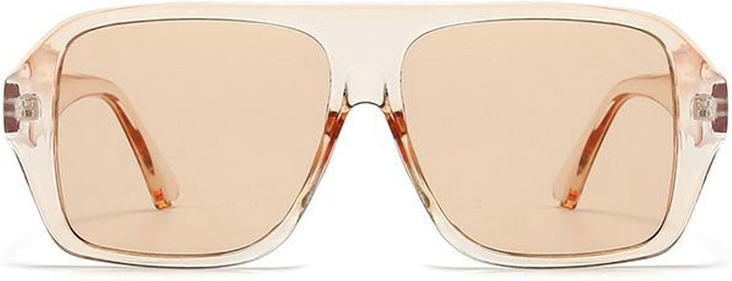 

Ретро квадратные солнцезащитные очки для женщин, очки-пилот, модные черные солнцезащитные очки с защитой от УФ-излучения UV400, мужские солнцезащитные очки в стиле панк mincl, Champagne