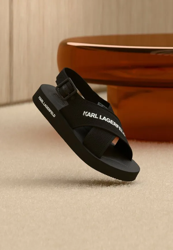 Сандалии atlantik с перекрестными ремешками Karl Lagerfeld, Black