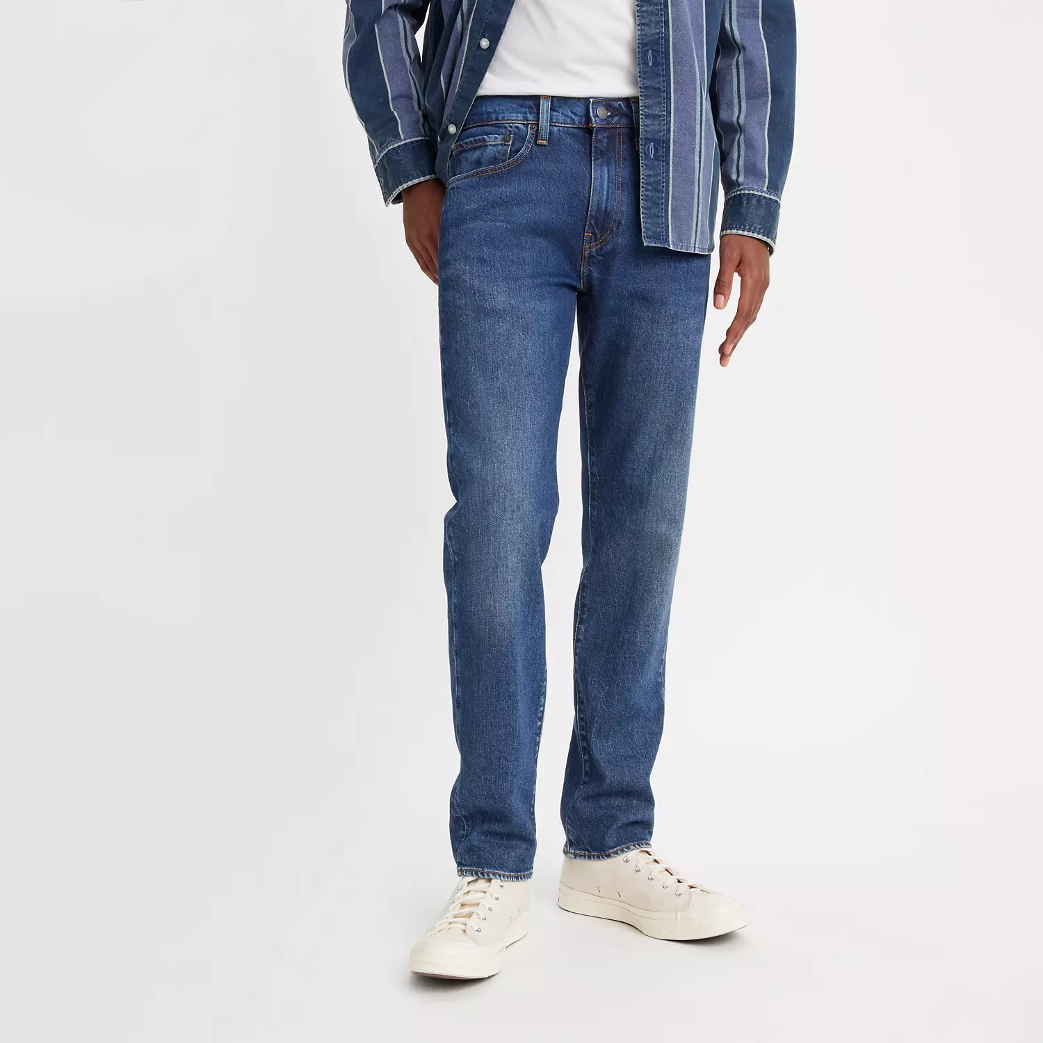 Мужские джинсы зауженного кроя 502 Levi's, цвет Jack Of All Trades - Dark Wash - Stretch — фото 2