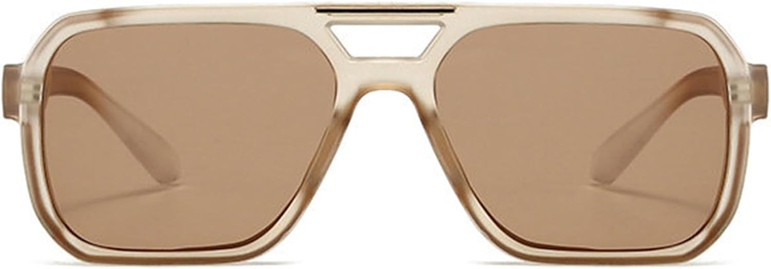 

Мужские солнцезащитные очки Willochra Retro с двойной перемычкой, квадратной формы, градиентные линзы, защита от УФ-излучения UV400, женские солнцезащитные очки с заклепками F27, C2