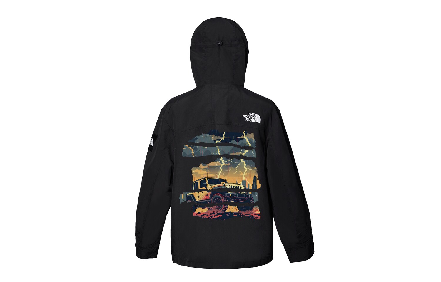 

Ветровка куртка унисекс черный The North Face