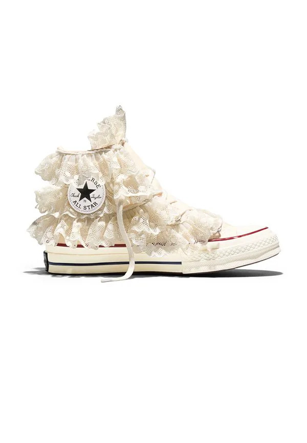 Высокие кроссовки chuck flourish Converse, Egret Crochet