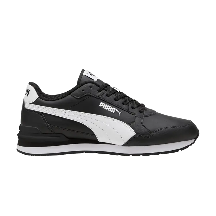 

Кроссовки Puma ST Runner v4 Leather 'Black White', черный