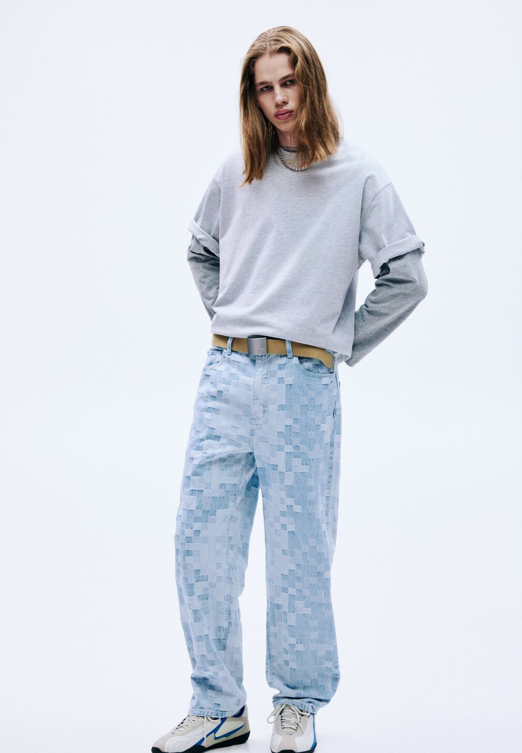 

Кроссовки PULL&BEAR, белый